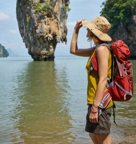 Tourist enjoying her time in Thailand